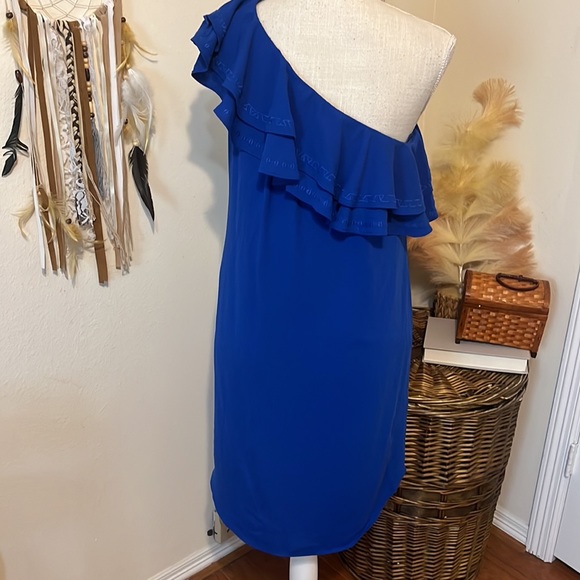 Blue One Shoulder Mini Dress by Apt 9 / Size Medium - Picture 5 of 8